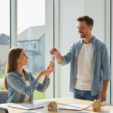 entrega de llaves de propiedad